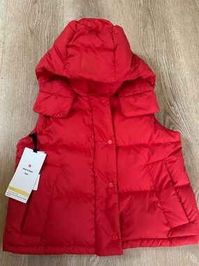 lululemon athletica Kids Red Puffer Vest with Hood